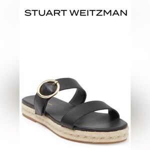 Stuart Weitzman Mykonos Two-Strap Espadrille Sandal
